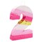 Number 2 Pinata, Pink and Gold for Girls 2nd Birthday Party Decorations, Small, 16.5x11x3 in